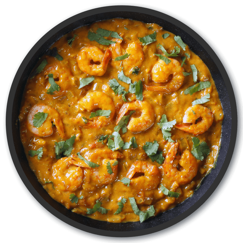 Prawn dish from Aangon Spice. Best Indian takeaway in Carterton, OX18